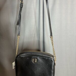 Michael Kors Black Crossbody Bag with Gold Chain